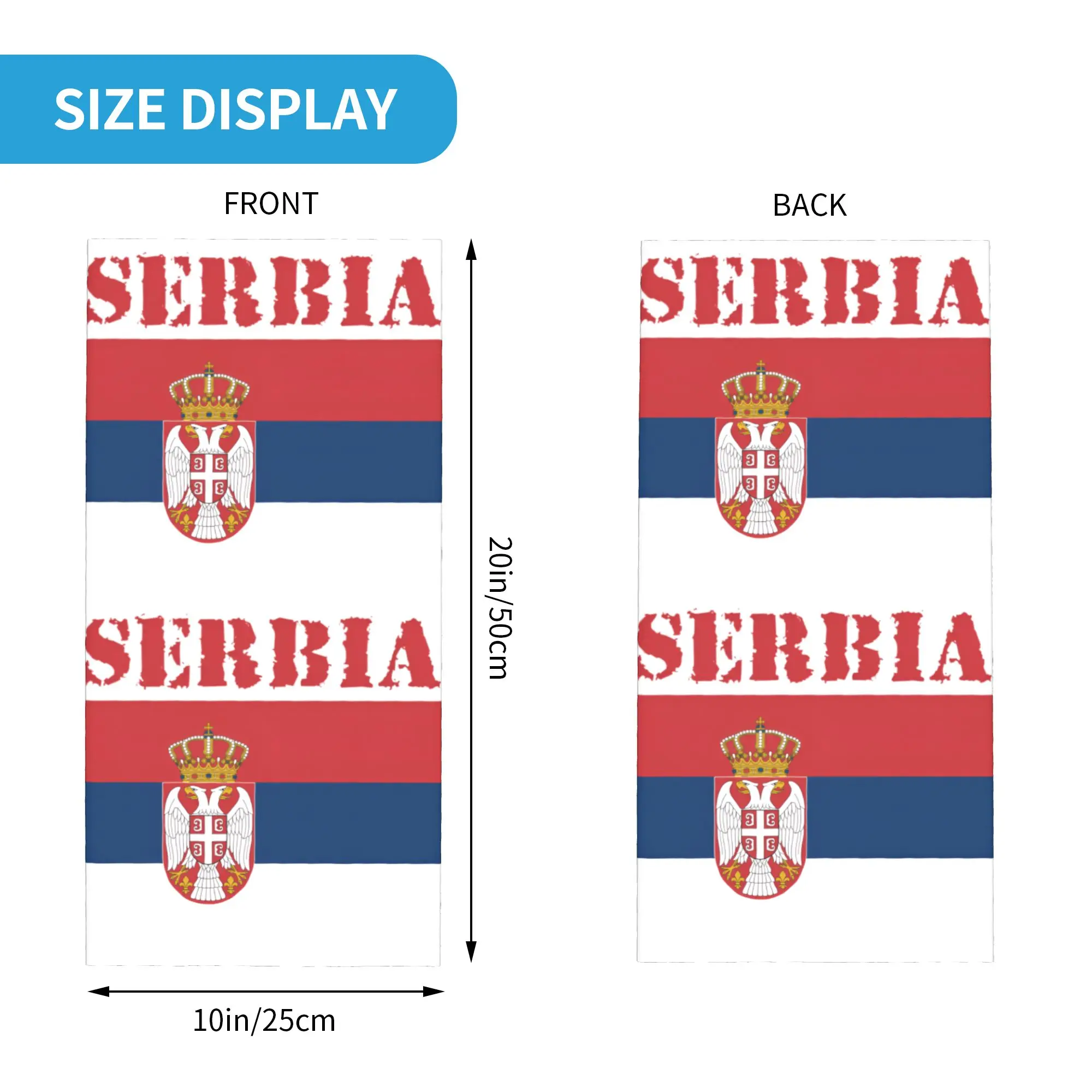New Serbia Flag Bandana Neck G - огляд і ціна Neck Gaiter Face Cover