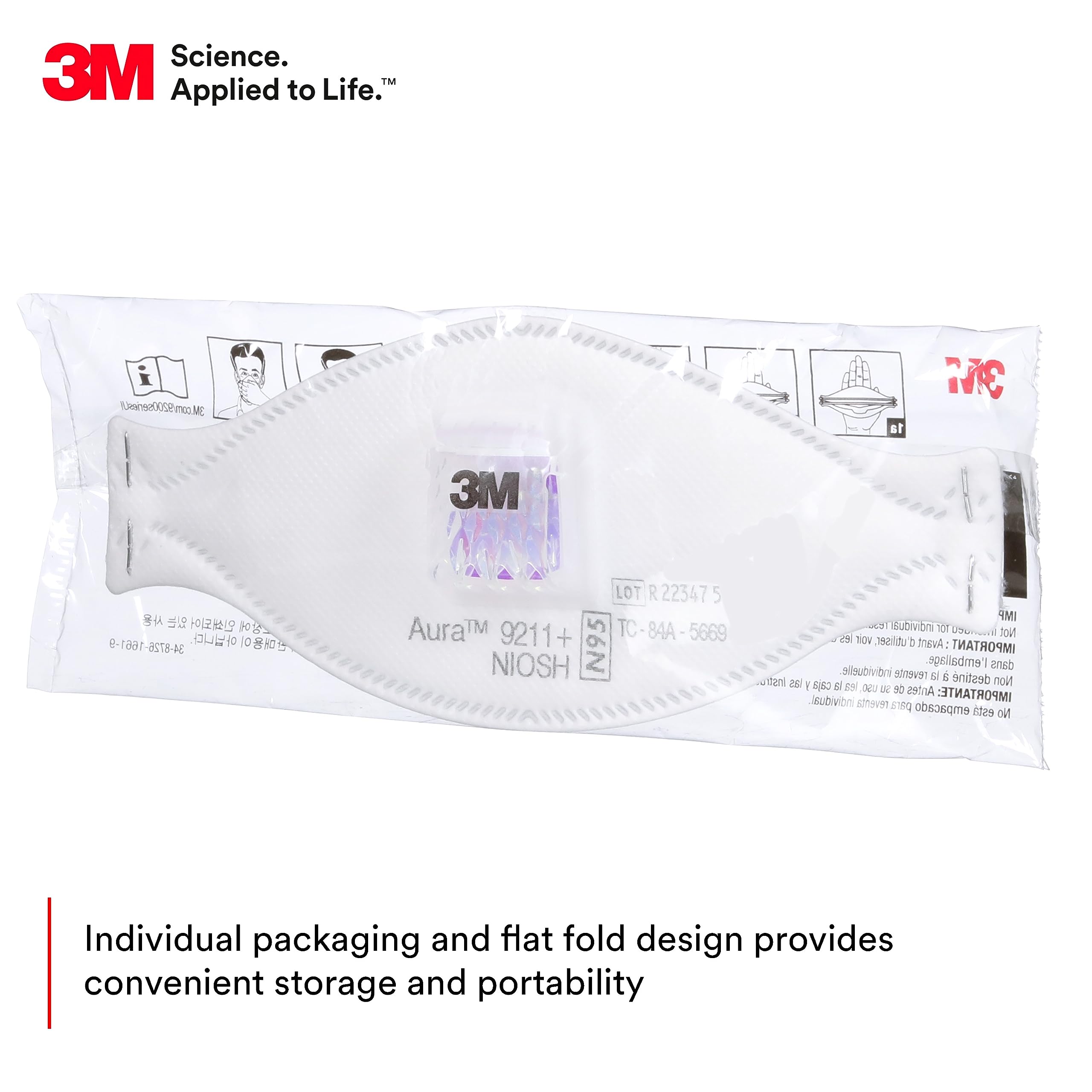 3M Aura 9211+ Particulate Resp - огляд і ціна Dust Mask Construction
