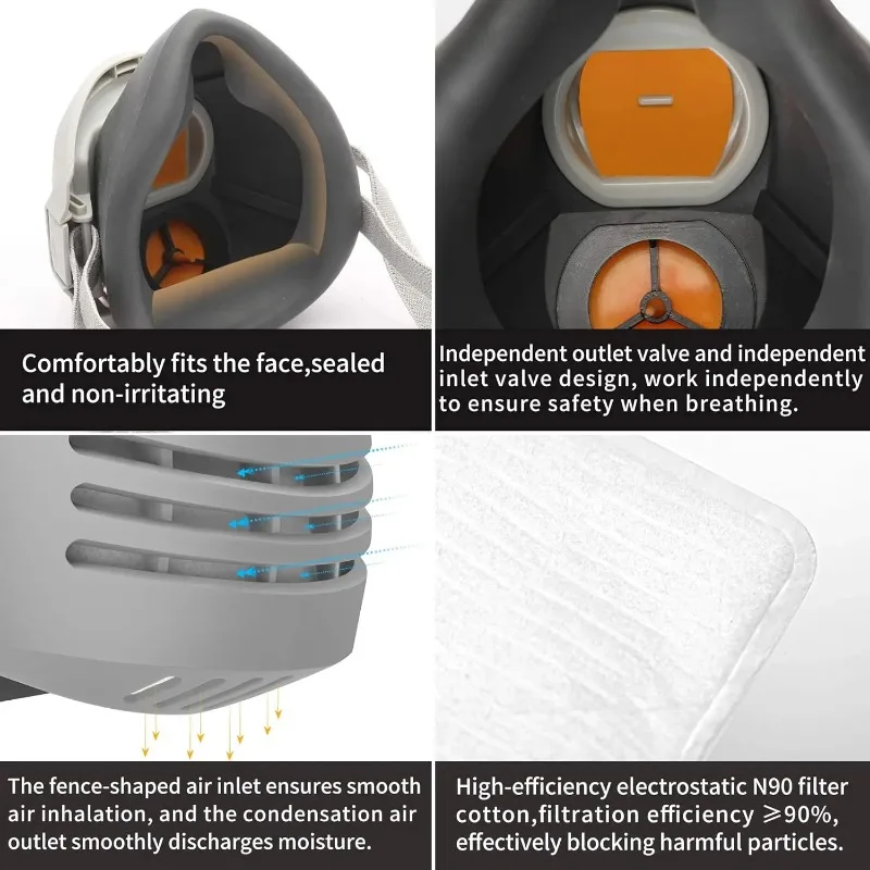 Dust Mask +20pcs Filter Cotton - огляд і ціна Dust Mask Construction