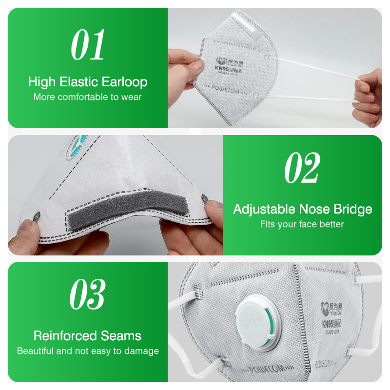 POWECOM KN95 Masks Activated C - огляд і ціна Cloth Face Mask Washable