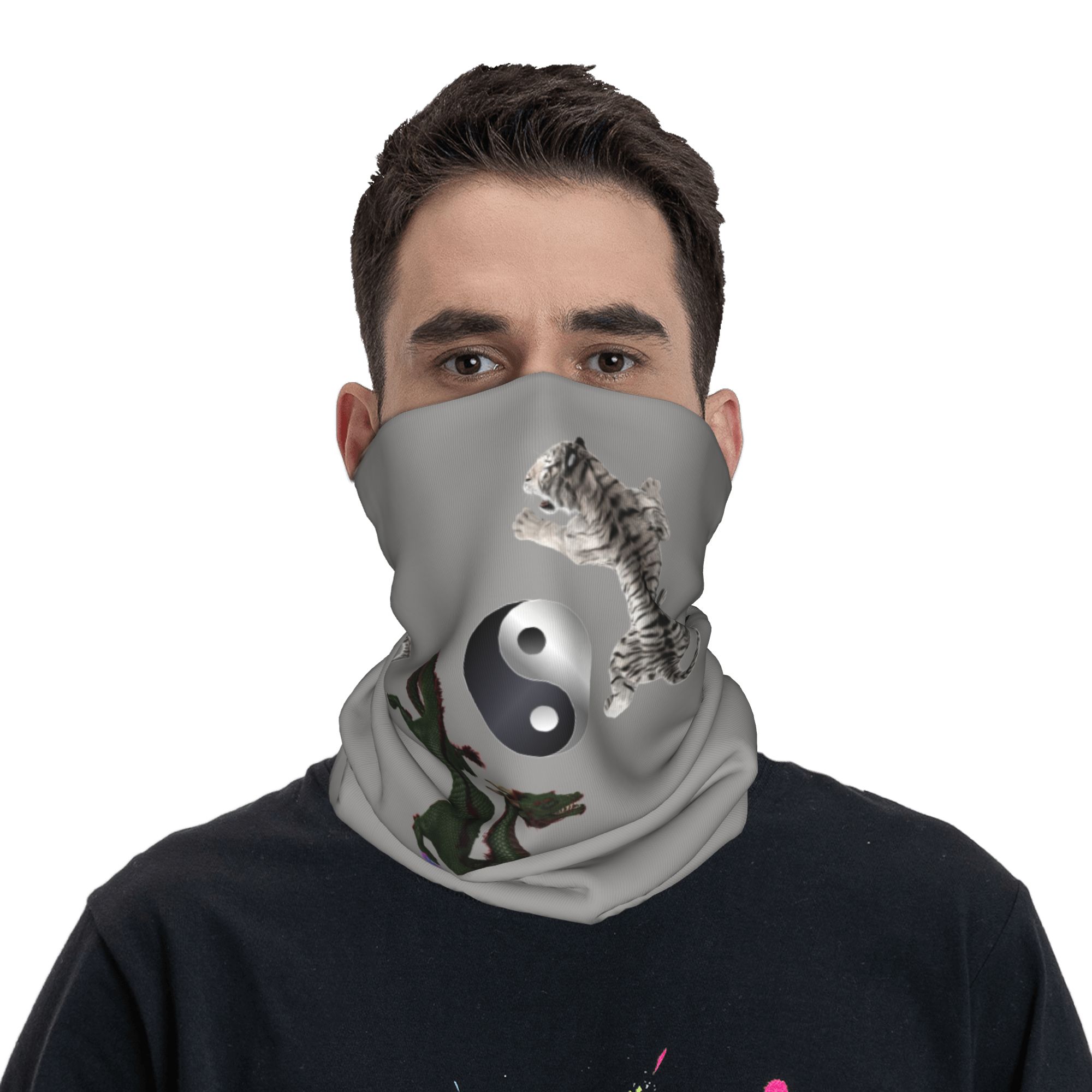 Custom Yin Yang Dragon and Tig - огляд і ціна Neck Gaiter Face Cover