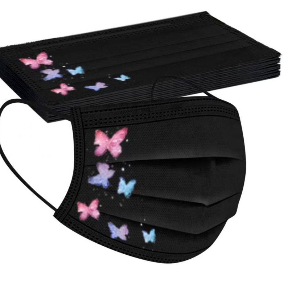 10pcs Colorful Butterfly Print - огляд і ціна Cloth Face Mask Washable